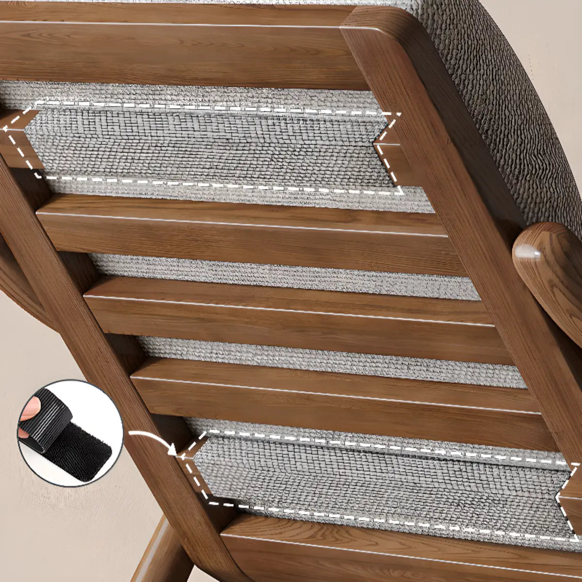 Ergonomic Coffee Sewn Pillow Back Reclining Arm Chair Image - 14