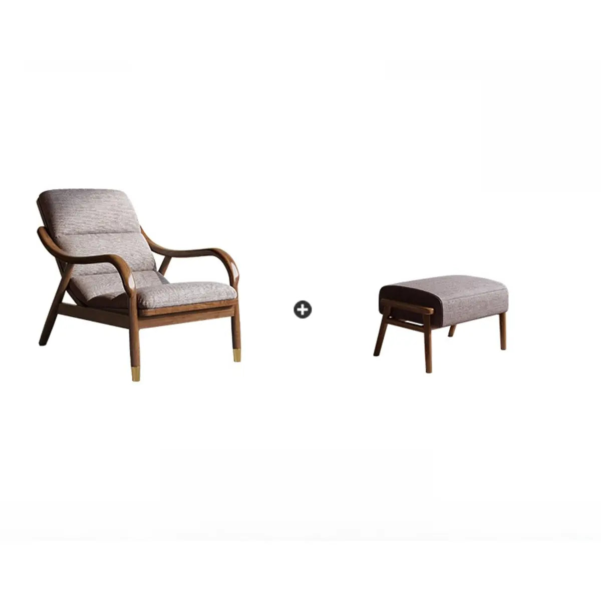 Ergonomic Coffee Sewn Pillow Back Reclining Arm Chair Image - 15