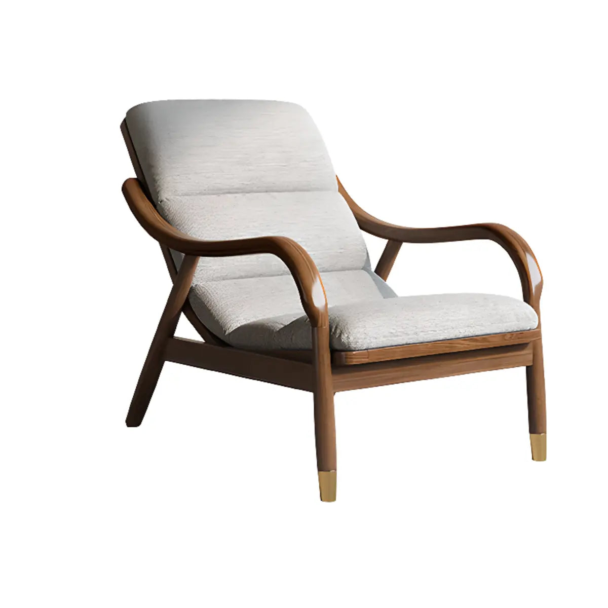 Ergonomic Coffee Sewn Pillow Back Reclining Arm Chair Image - 2