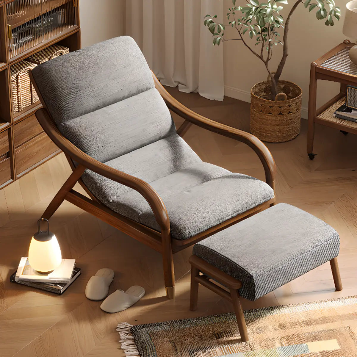 Ergonomic Coffee Sewn Pillow Back Reclining Arm Chair Image - 4