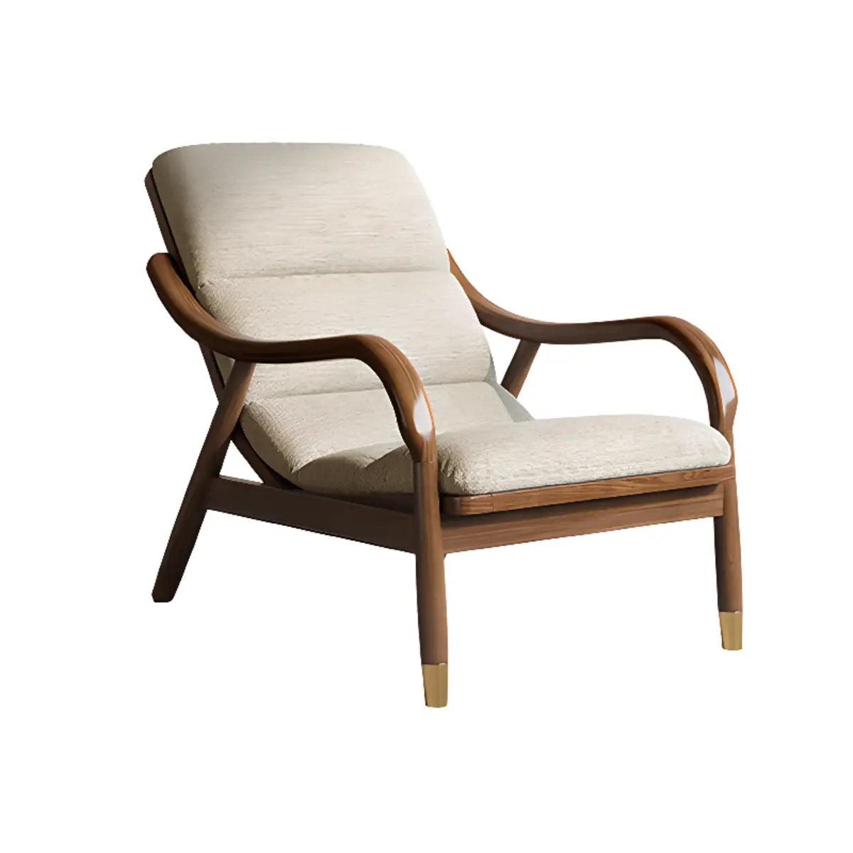 Ergonomic Coffee Sewn Pillow Back Reclining Arm Chair Image - 5