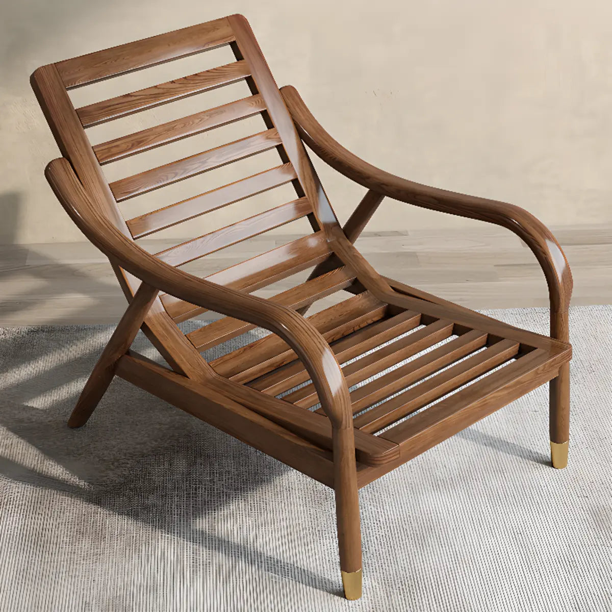 Ergonomic Coffee Sewn Pillow Back Reclining Arm Chair Image - 8