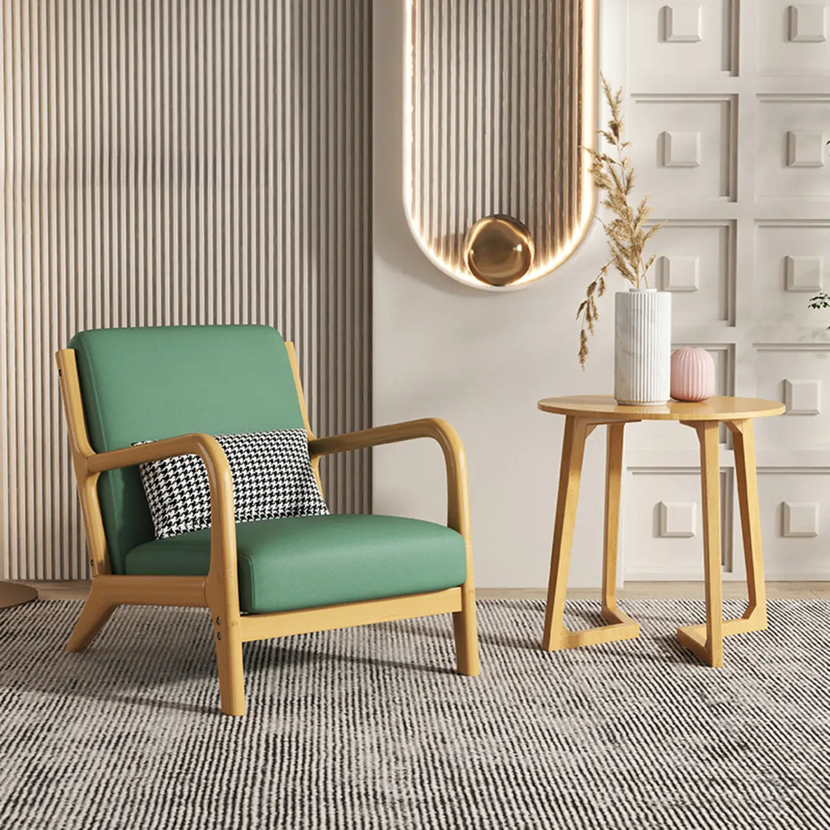 Ergonomic Green Tech Cloth Four Legs Accent Chair Image - 7