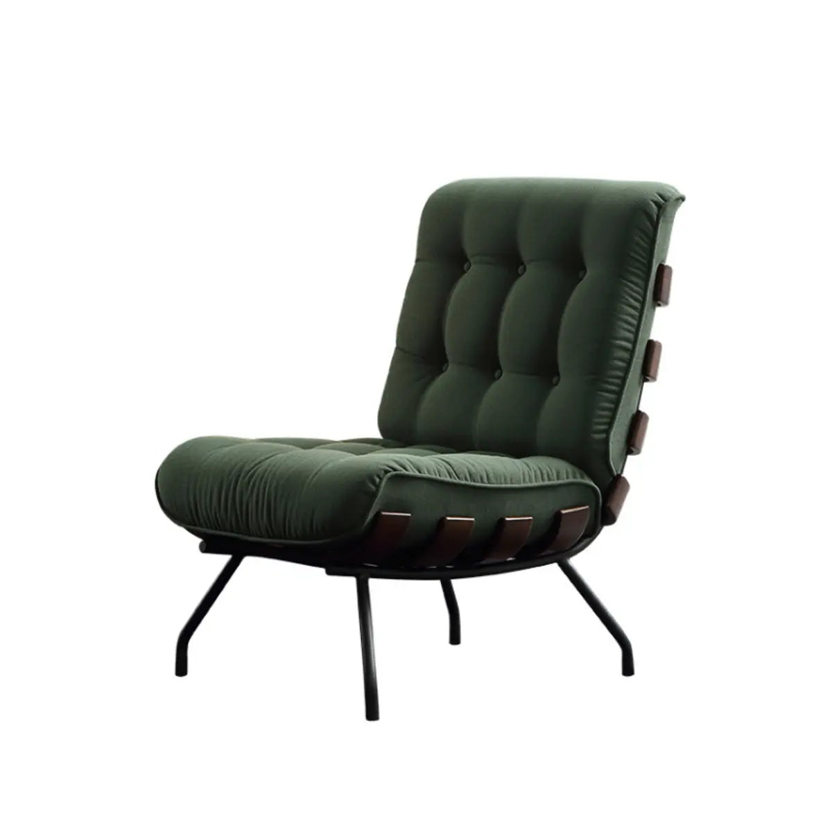 Ergonomic Green Tufted Back Spider Base Side Chair Image - 10
