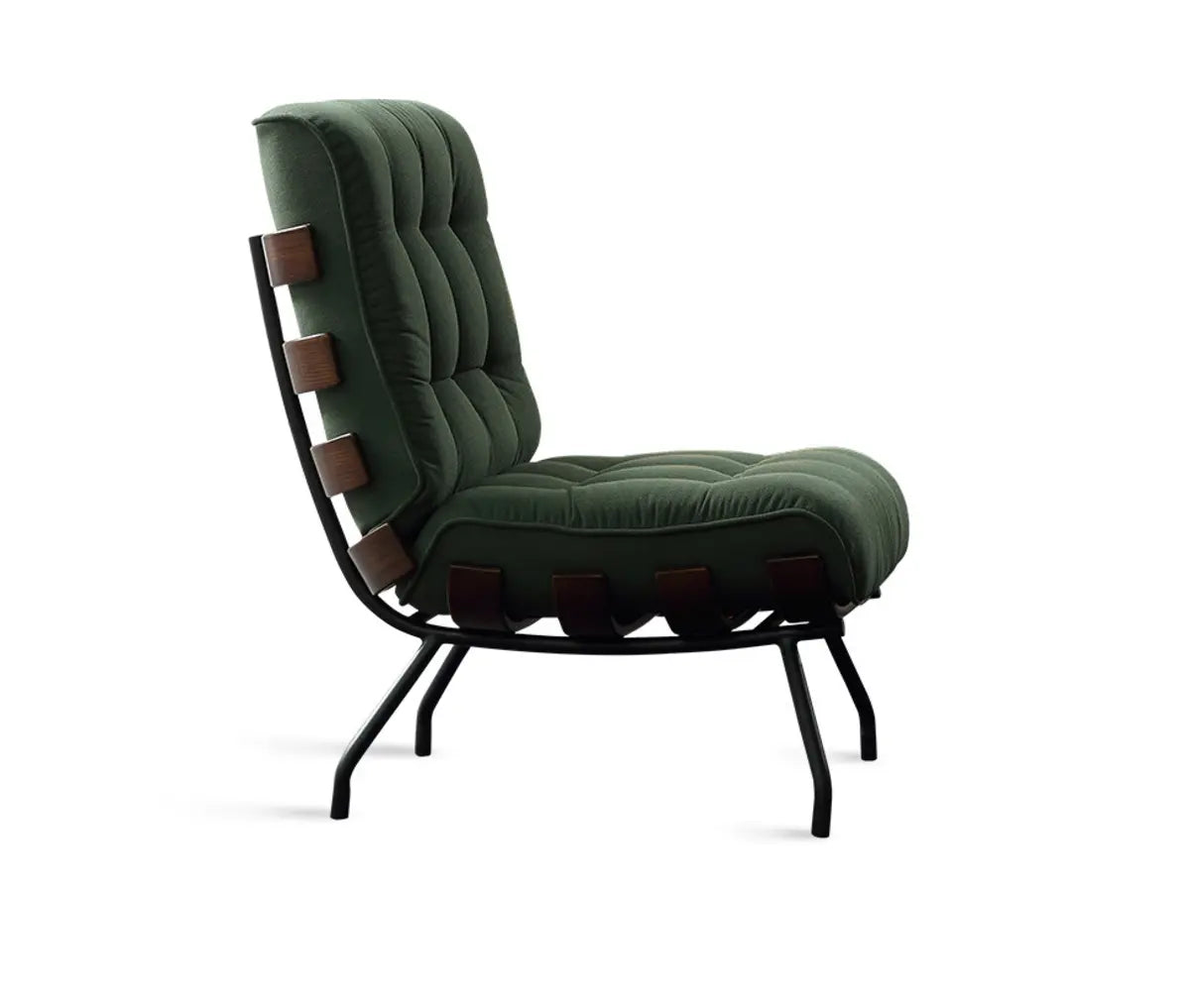 Ergonomic Green Tufted Back Spider Base Side Chair Image - 11