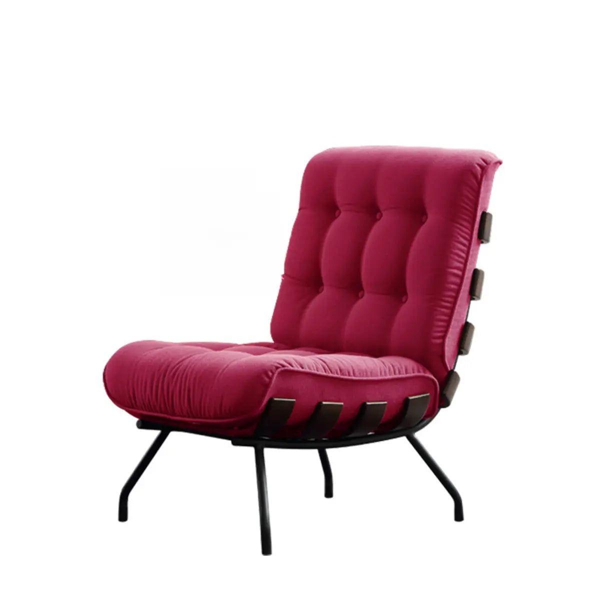 Ergonomic Green Tufted Back Spider Base Side Chair Image - 5