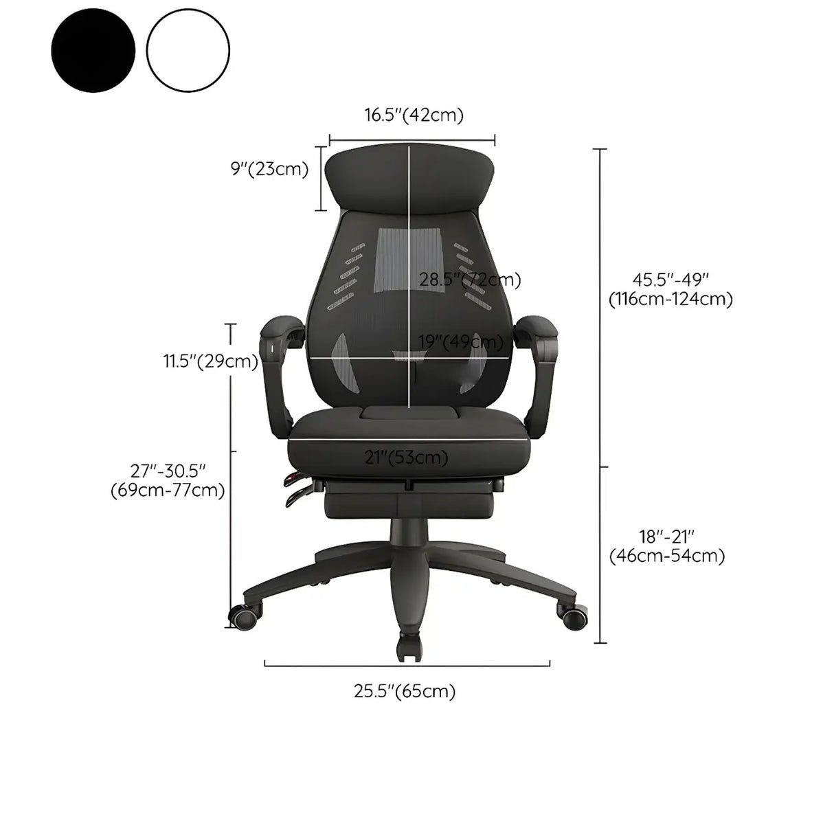 Ergonomic High-Back Mesh Black Adjustable Office Chair