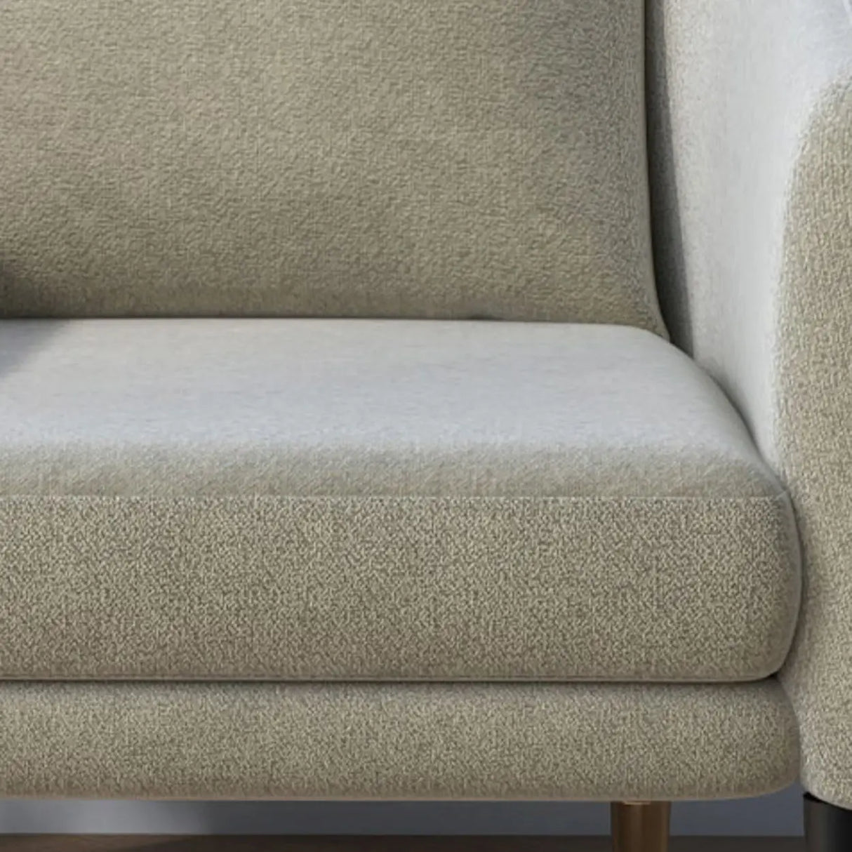 Ergonomic Linen Cushion Back Four Legs Barrel Chair Image - 8
