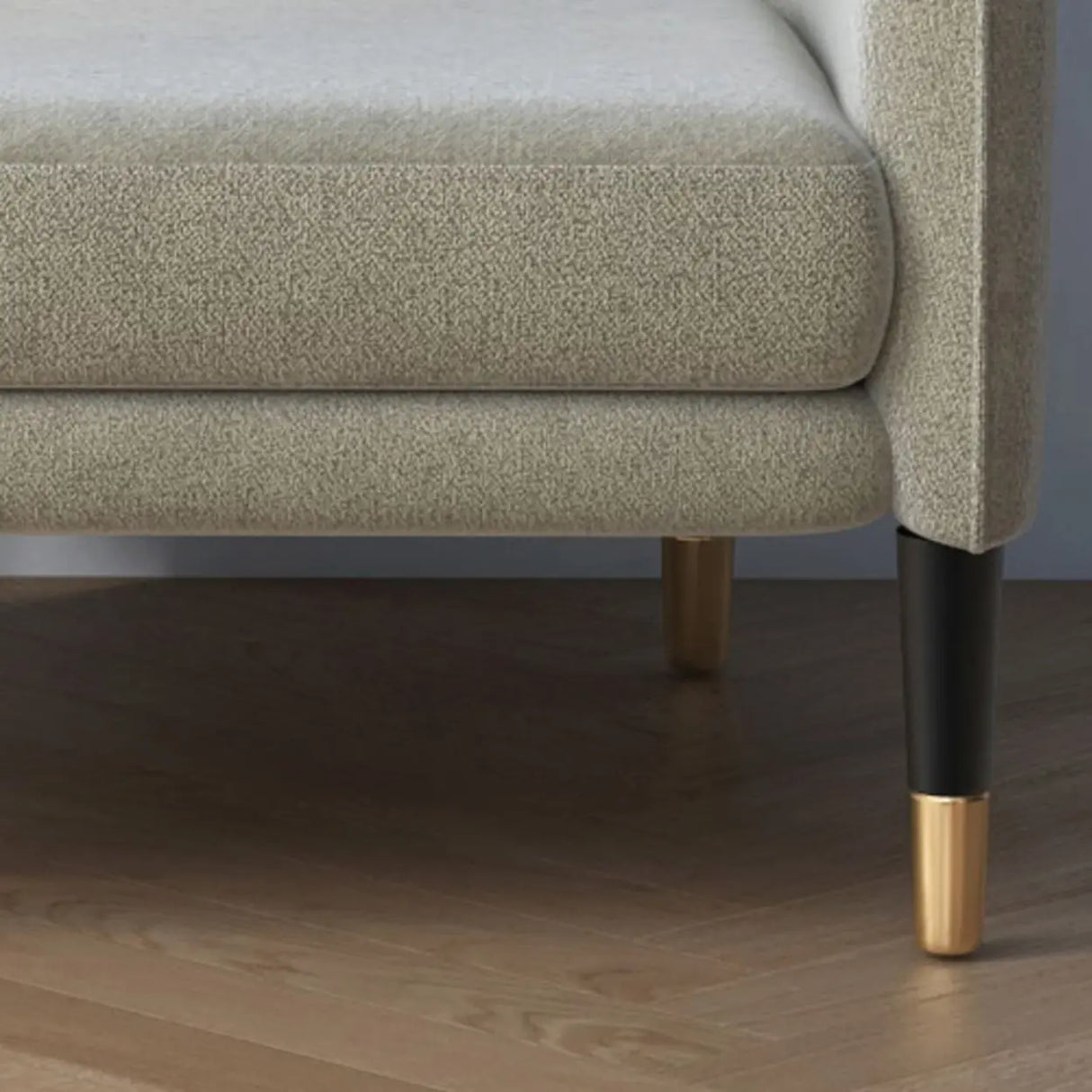 Ergonomic Linen Cushion Back Four Legs Barrel Chair Image - 9