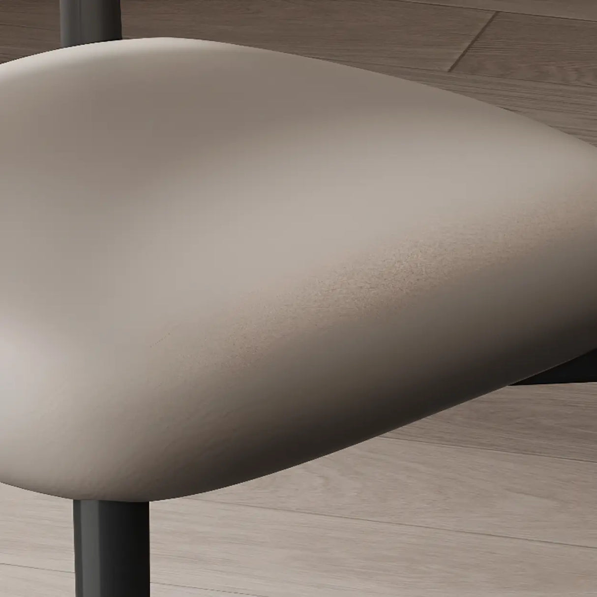 Ergonomic Low Back Leather Dining Chair with Cushioned Seat Image - 8