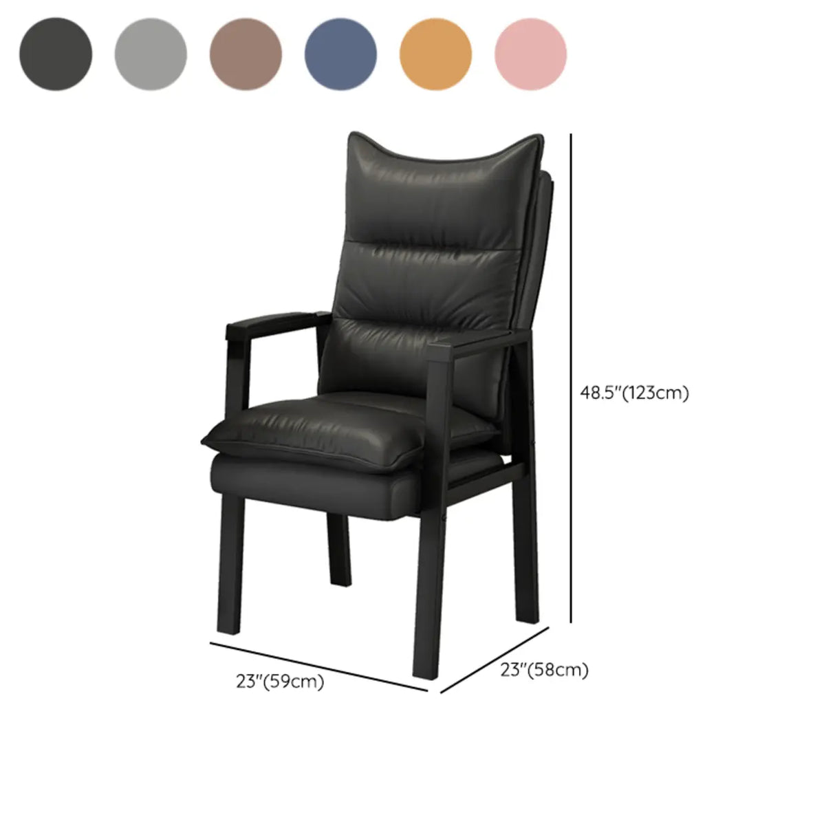 Ergonomic Modern Blue High-Back Padded Office Chair