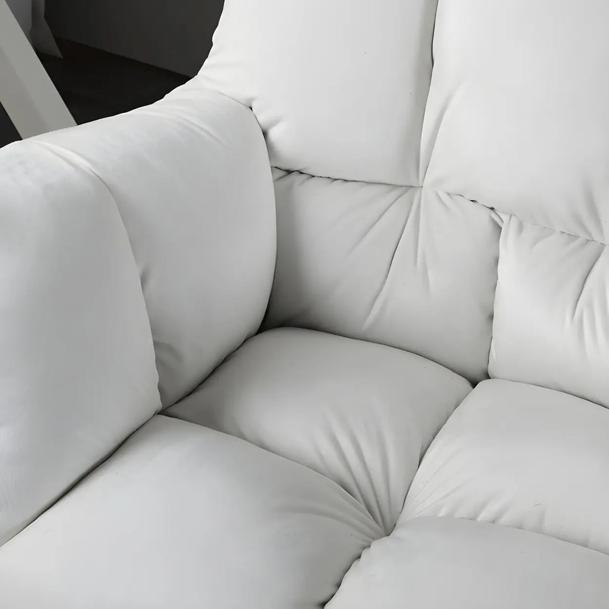 Ergonomic Pink Plush Cozy Velvet Armless Office Chair Image - 13