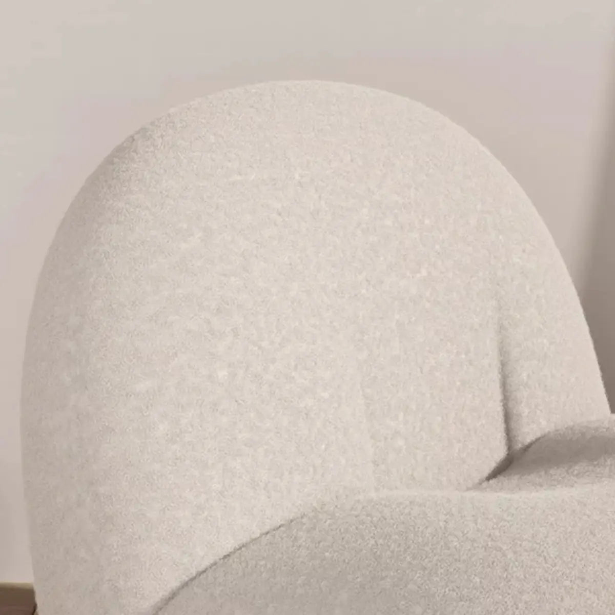 Ergonomic White Sherpa Swivel Fixed Back Side Chair Image - 11