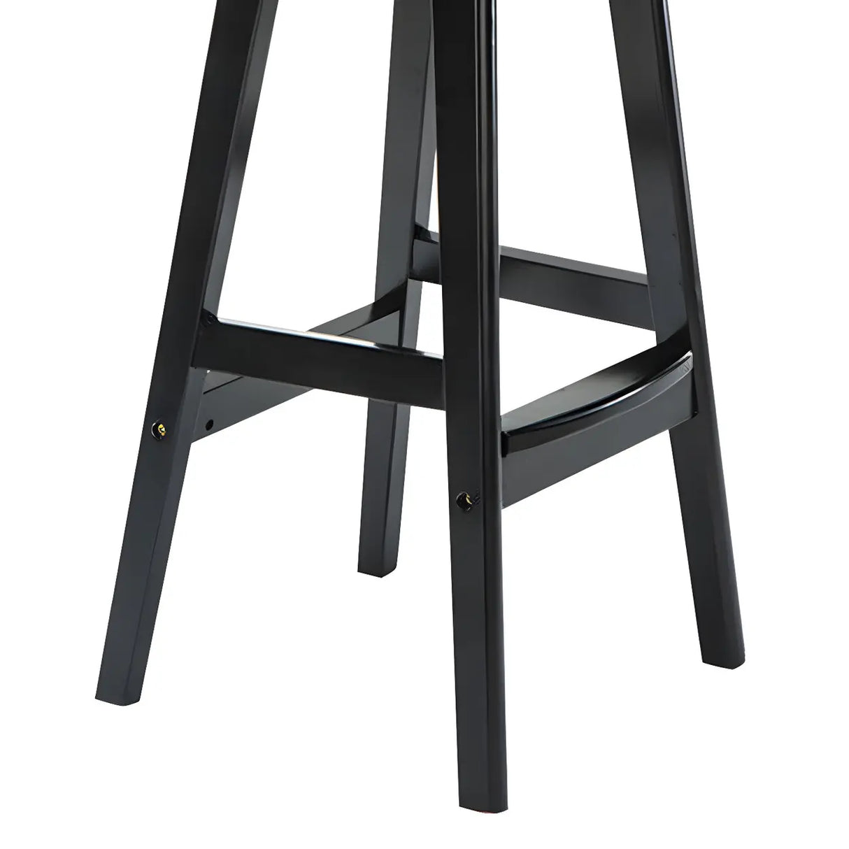 Espresso Wood Leather Upholstered Backrest Bar Stool Image - 10