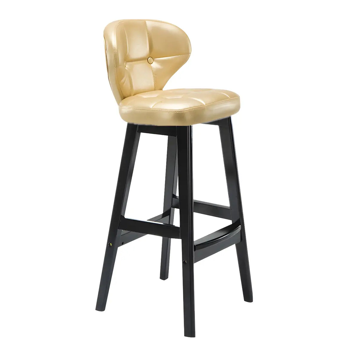 Espresso Wood Leather Upholstered Backrest Bar Stool Image - 30