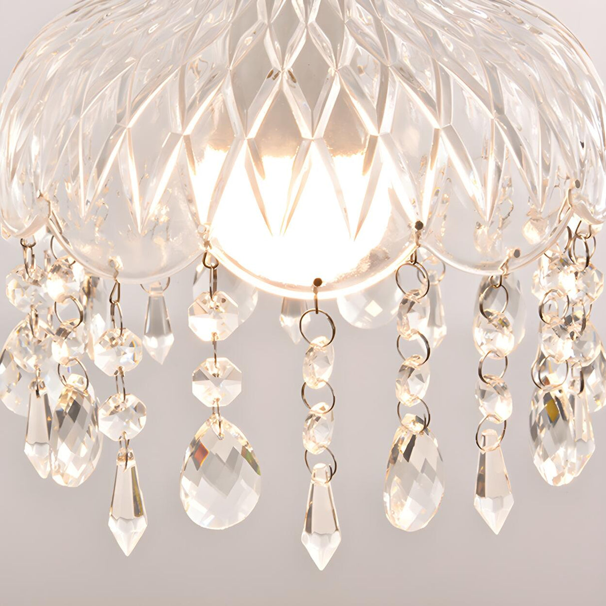 Exquisite Clear Crystal Kitchen Island Pendant Light Image - 12