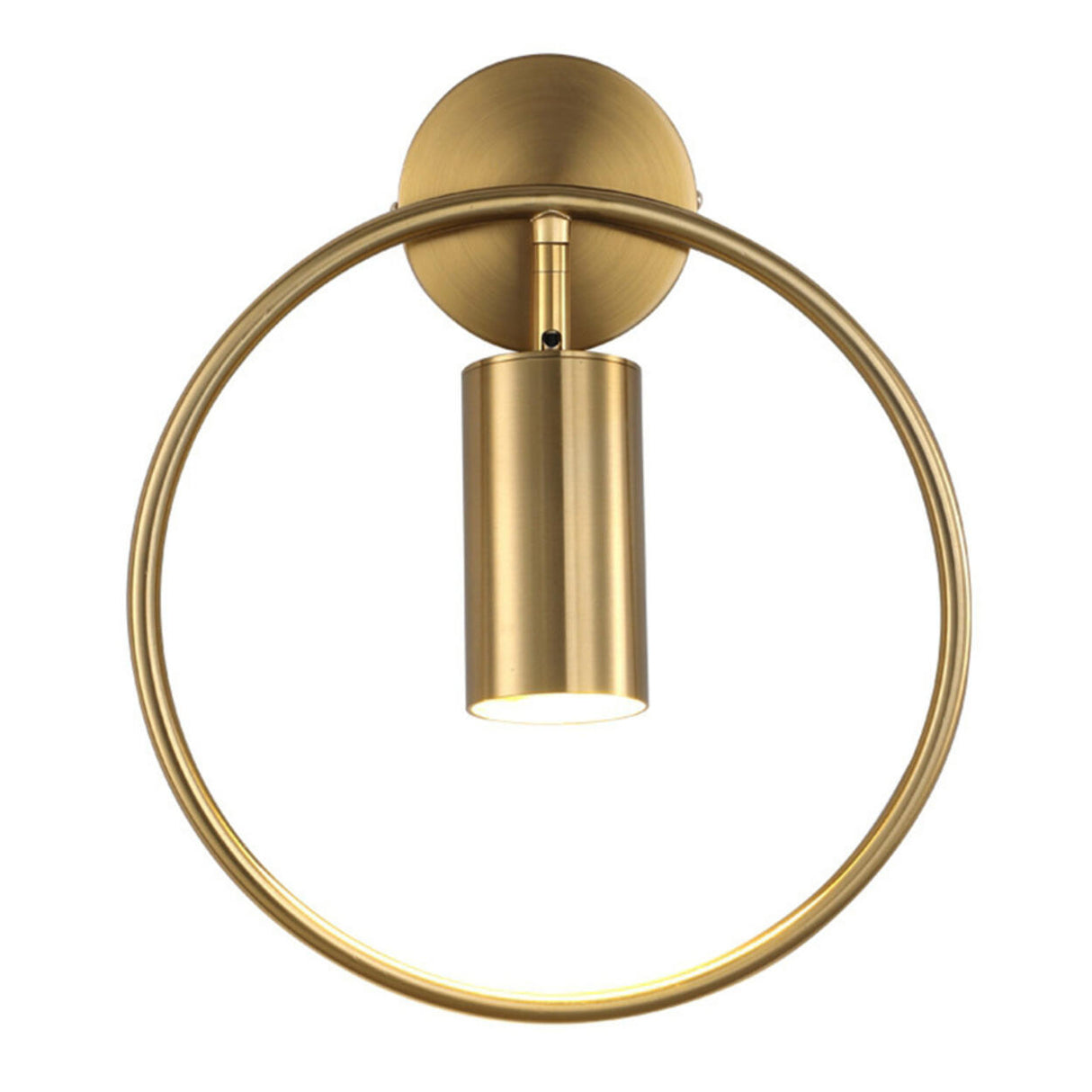 Exquisite Rotating Gold Cylinder Bedroom Wall Sconce Image - 5