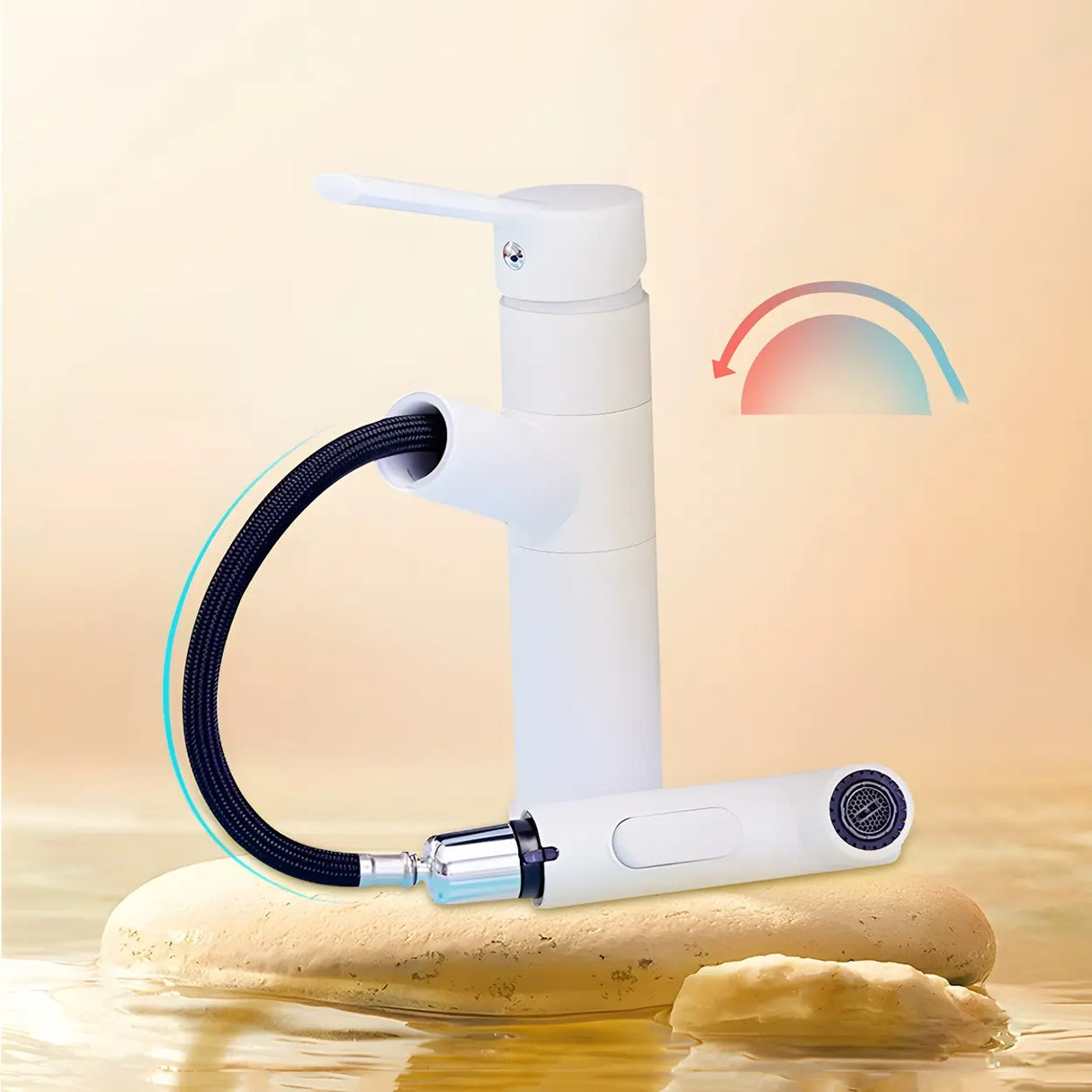 Exquisite White Wood Mirror Waterproof Storage Bath Vanity Image - 6