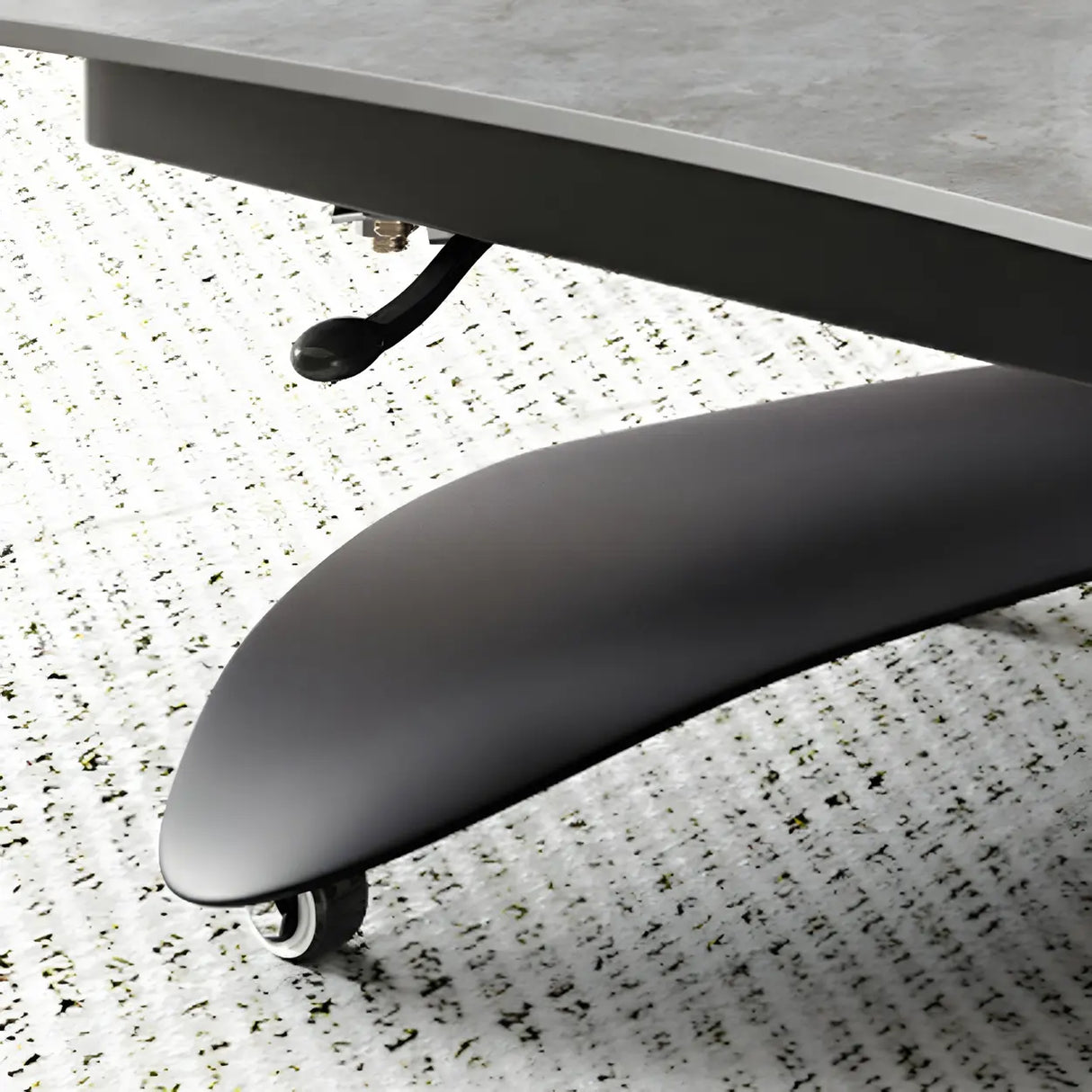 Extendable Cross Legs Stone Coffee Table with Lift Top Image - 5