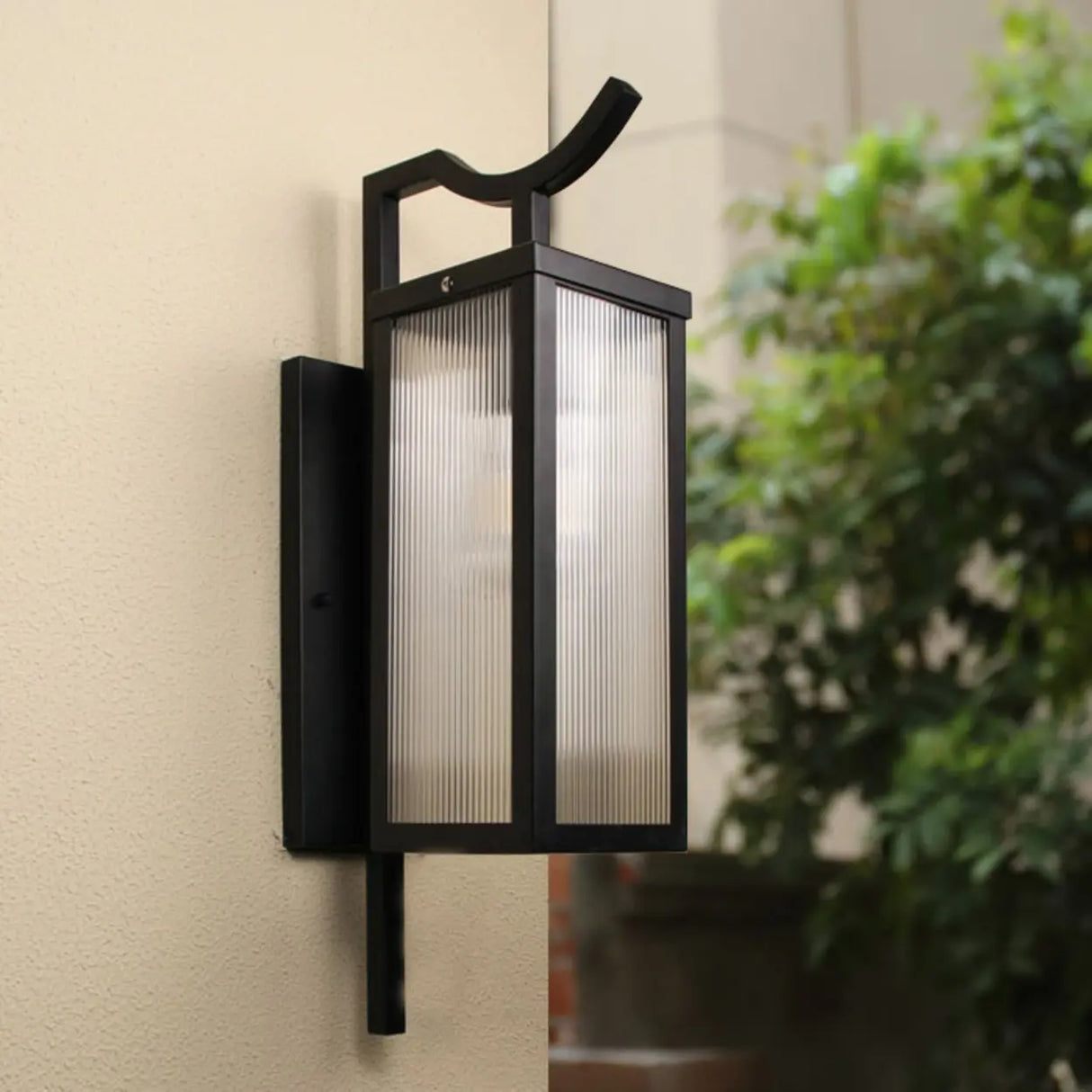Exterior Bronze Geometric Steel LED Wall Sconces Image - 10