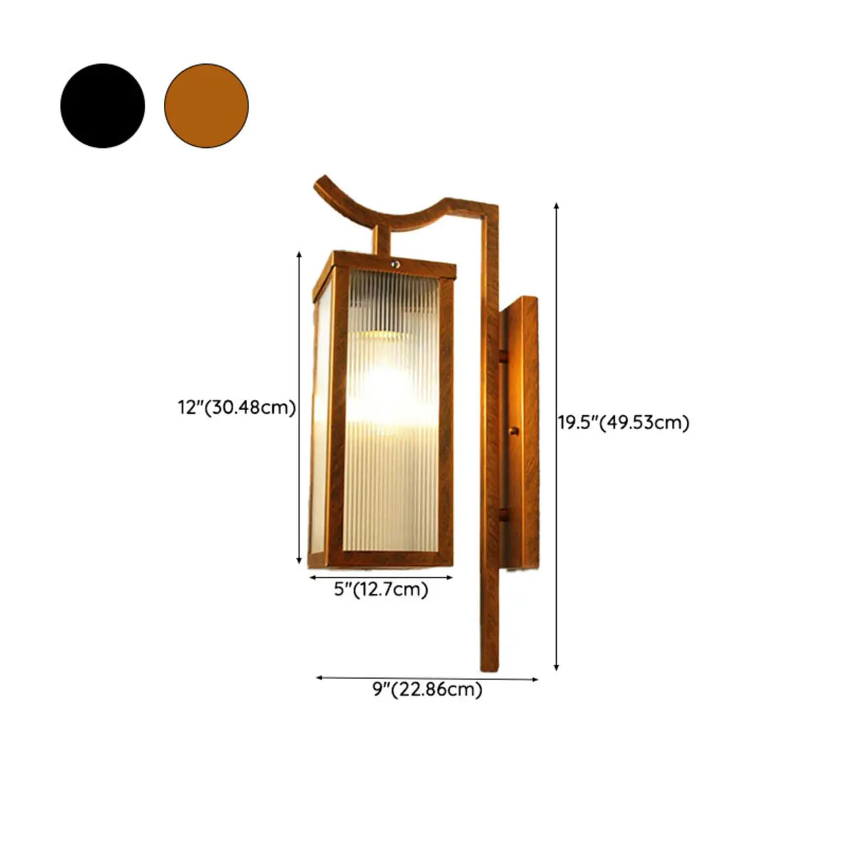 Exterior Bronze Geometric Steel LED Wall Sconces