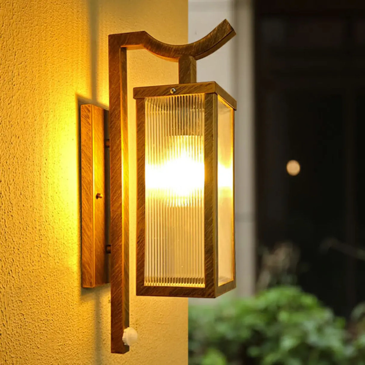 Exterior Bronze Geometric Steel LED Wall Sconces Image - 1