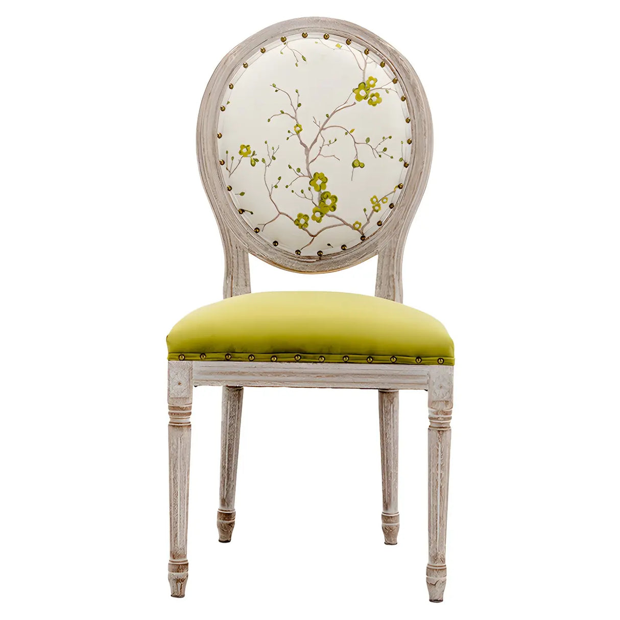 Farmhouse Upholstered King Louis Back Dining Side Chair Image - 7