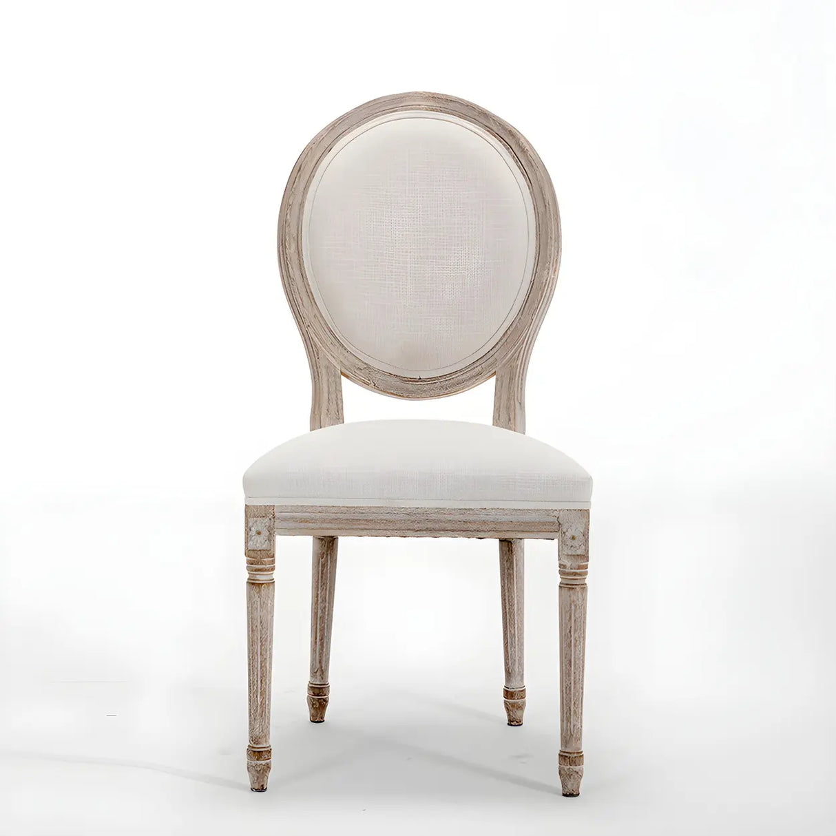 Farmhouse Upholstered King Louis Back Dining Side Chair Image - 8