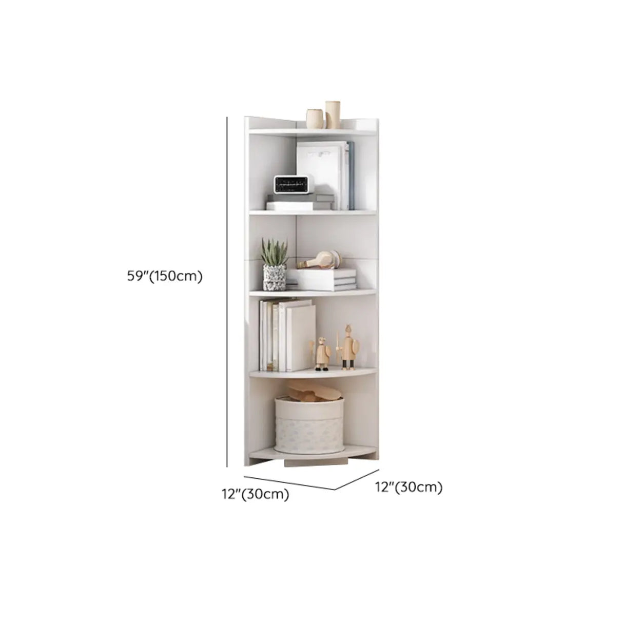 Fashion Closed Back Corner Wooden Display Bookcases Image - 28