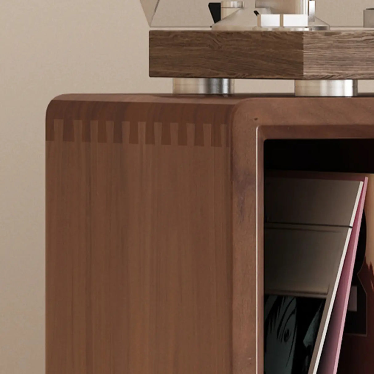 Fashion Pine Wood Vertical Small Storage Bookcases Image - 3