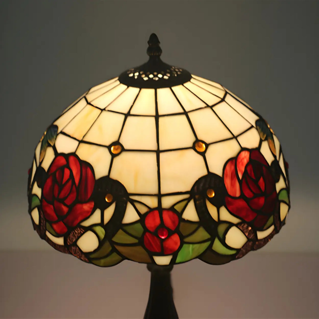Fashion Tiffany Glass Shade Dragonfly Decor Table Lamp Image - 8