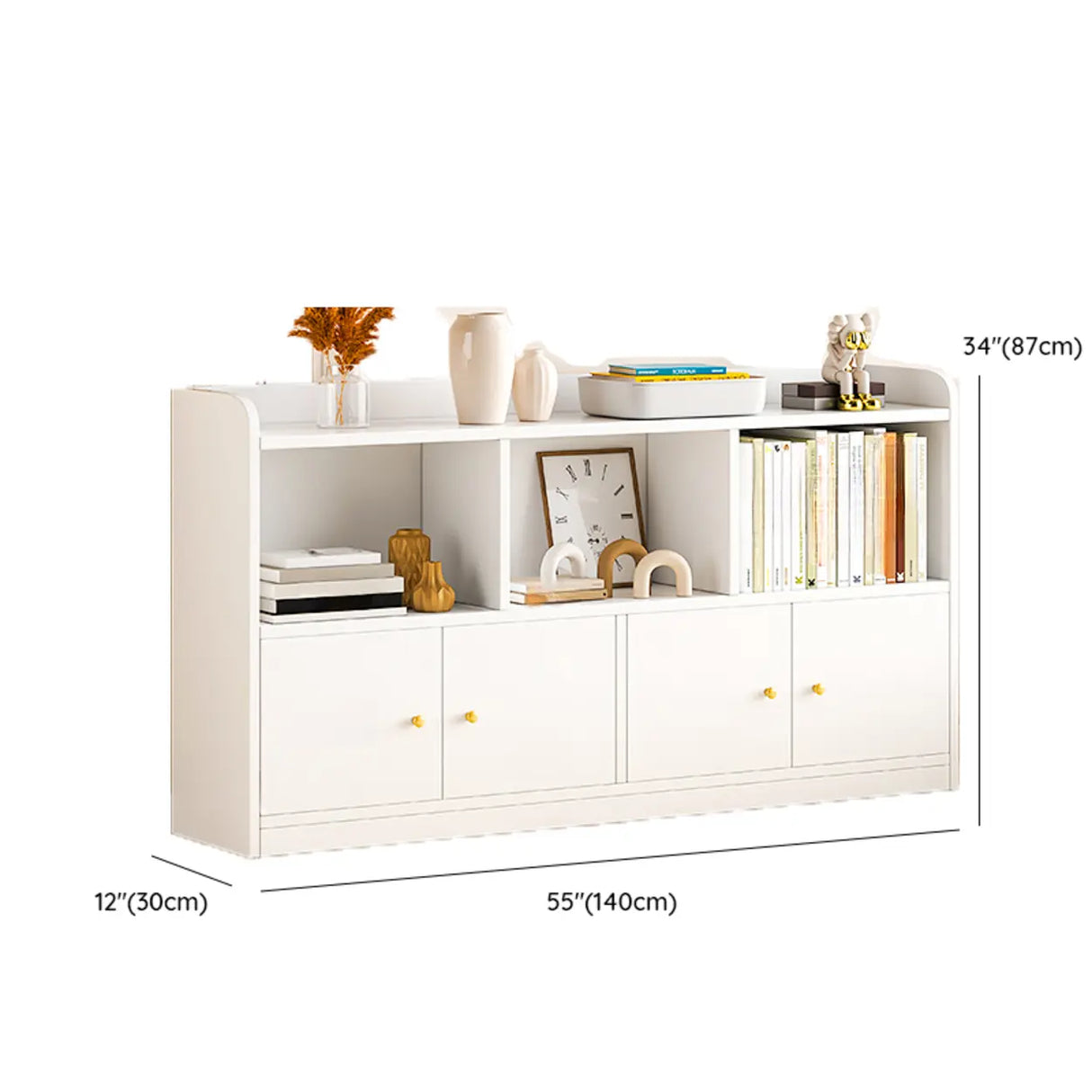 Fashion Wood White Organizer Cabinets Bookcase Image - 26
