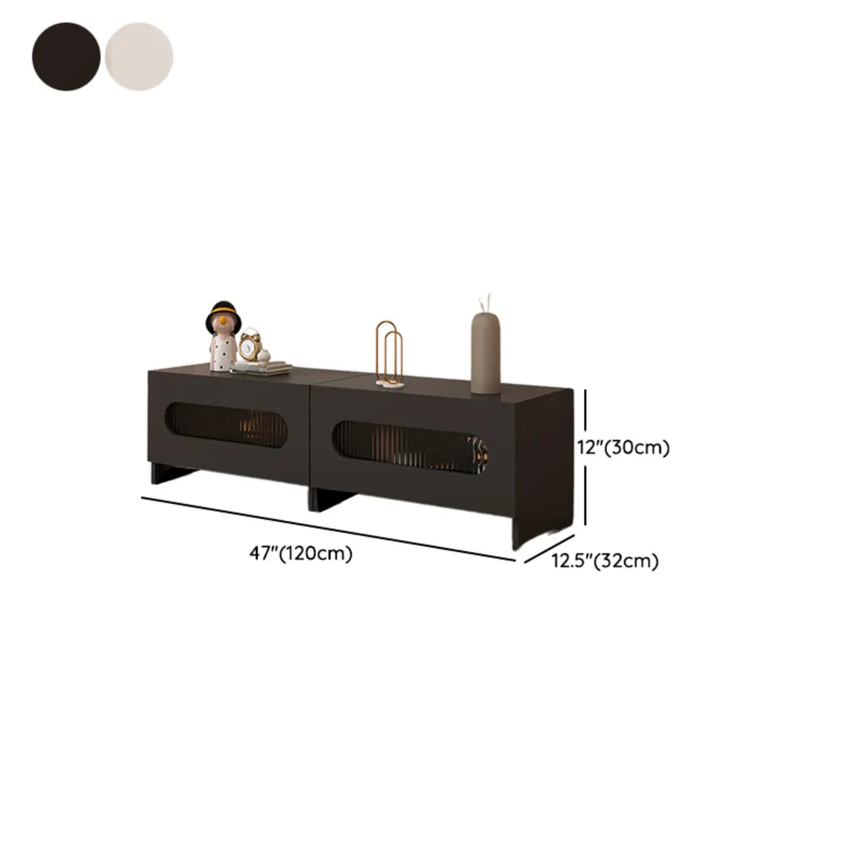 Fashionable Rectangle Black Wooden Cabinet TV Stand Image - 27