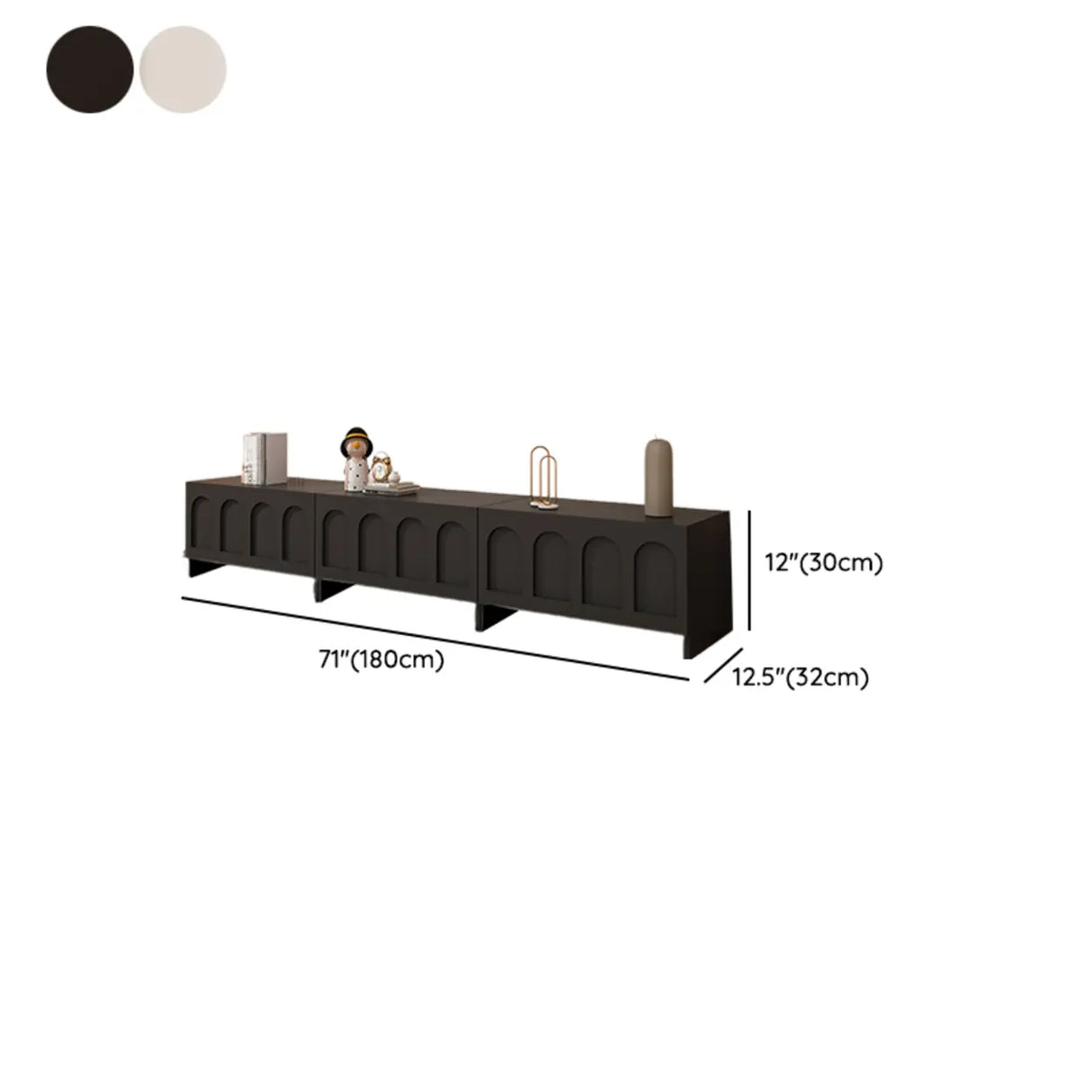 Fashionable Rectangle Black Wooden Cabinet TV Stand Image - 28