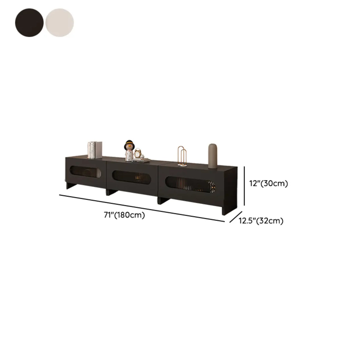 Fashionable Rectangle Black Wooden Cabinet TV Stand Image - 29
