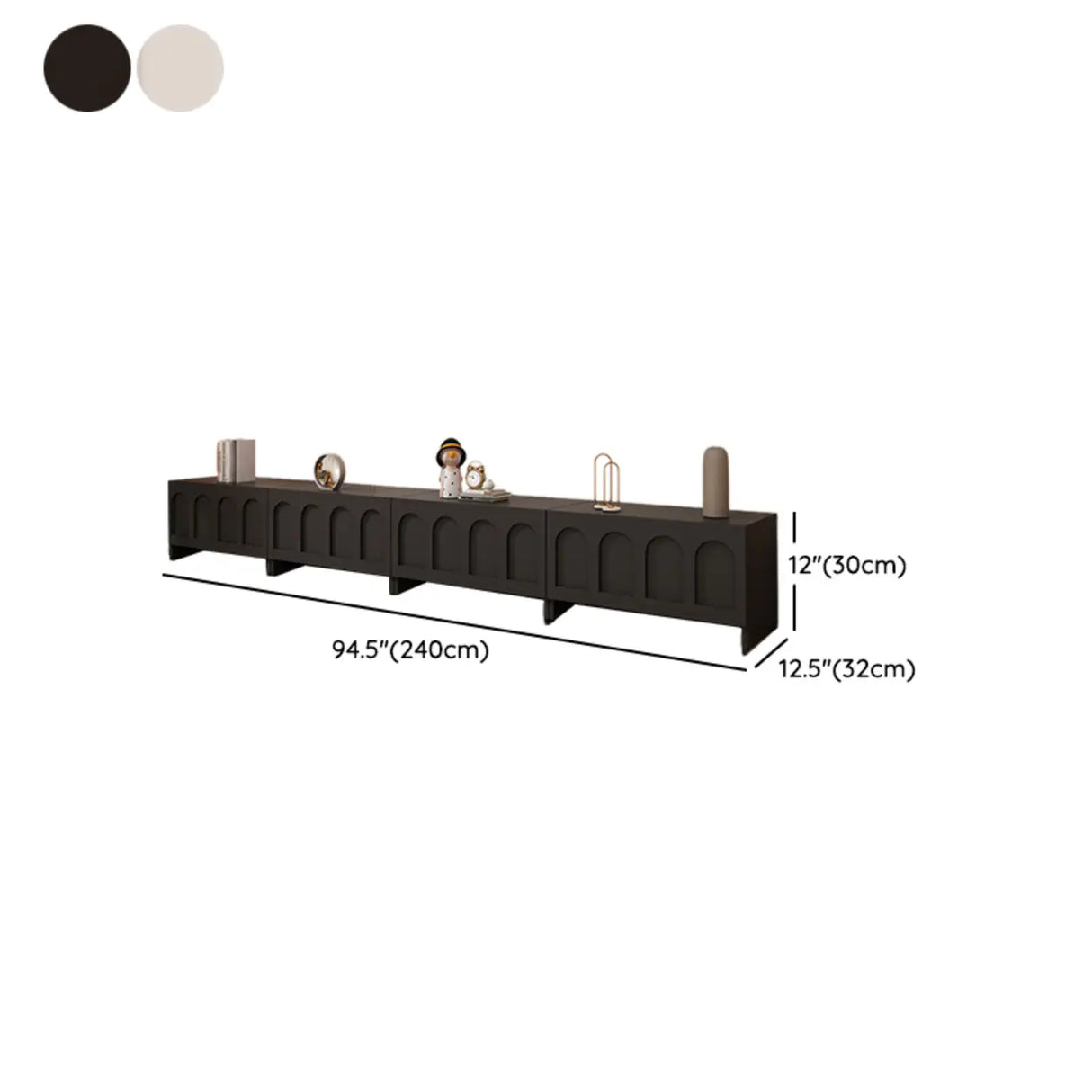 Fashionable Rectangle Black Wooden Cabinet TV Stand Image - 30