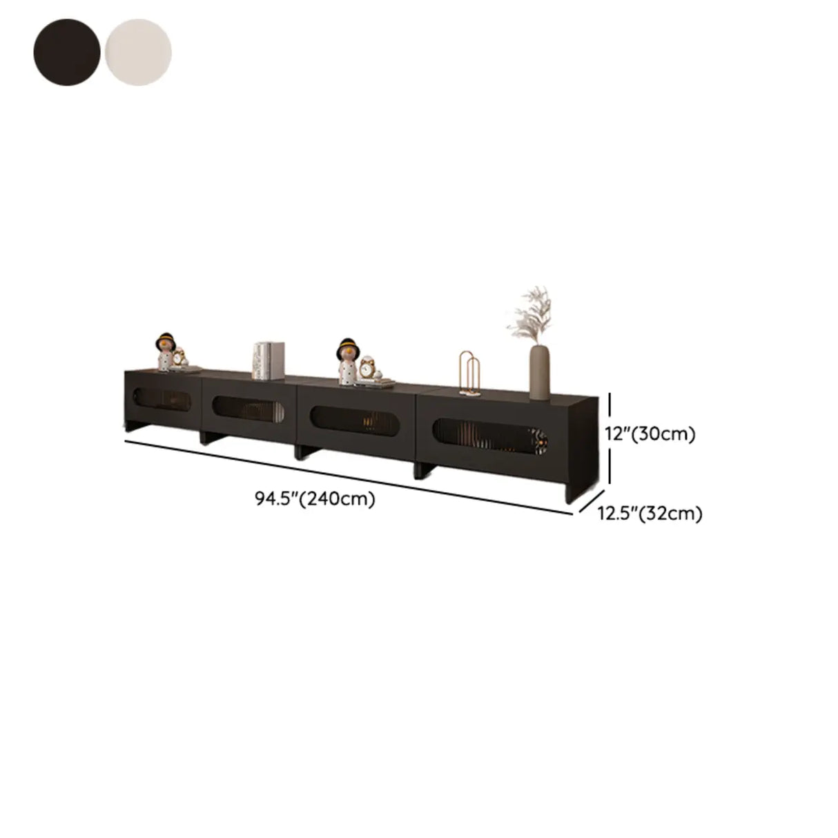 Fashionable Rectangle Black Wooden Cabinet TV Stand Image - 31