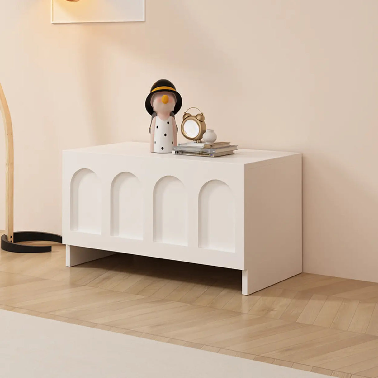 Fashionable Rectangle Black Wooden Cabinet TV Stand Image - 7