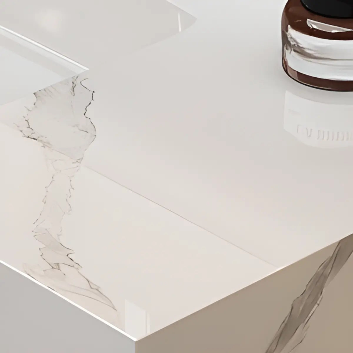 Faucets and Sink Sintered Stone Bathroom Vanity with Mirror Image - 10