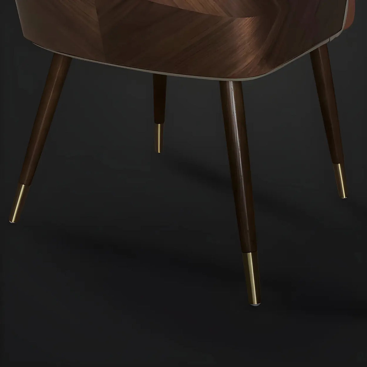 Faux Leather Cotton Dining Arm Chair with Wood Leg Image - 16