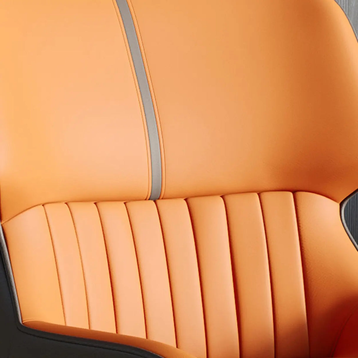 Faux Leather Low Solid Back Armless Dining Side Chair Image - 11