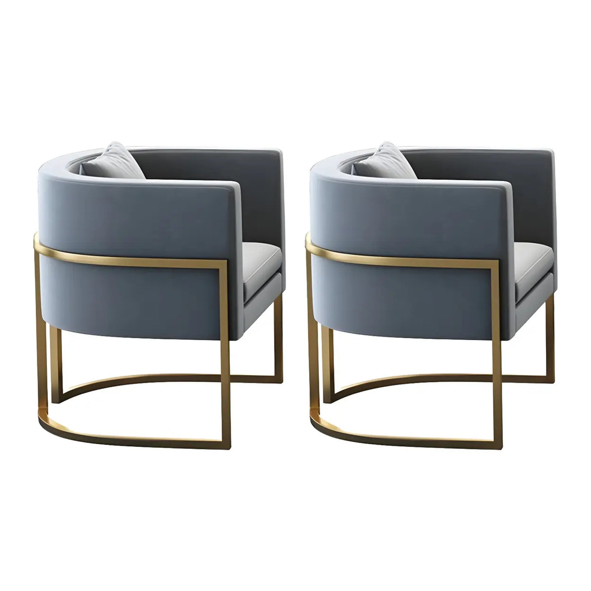 Faux Leather Upholstered Metal Dining Chair with Arms Image - 19