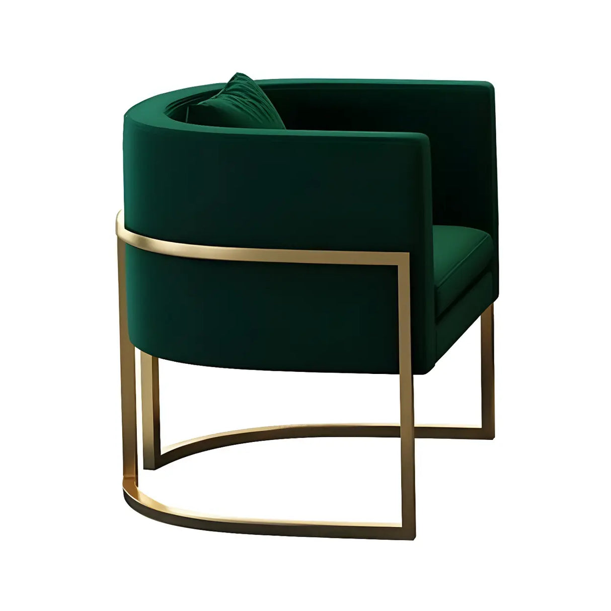 Faux Leather Upholstered Metal Dining Chair with Arms Image - 23