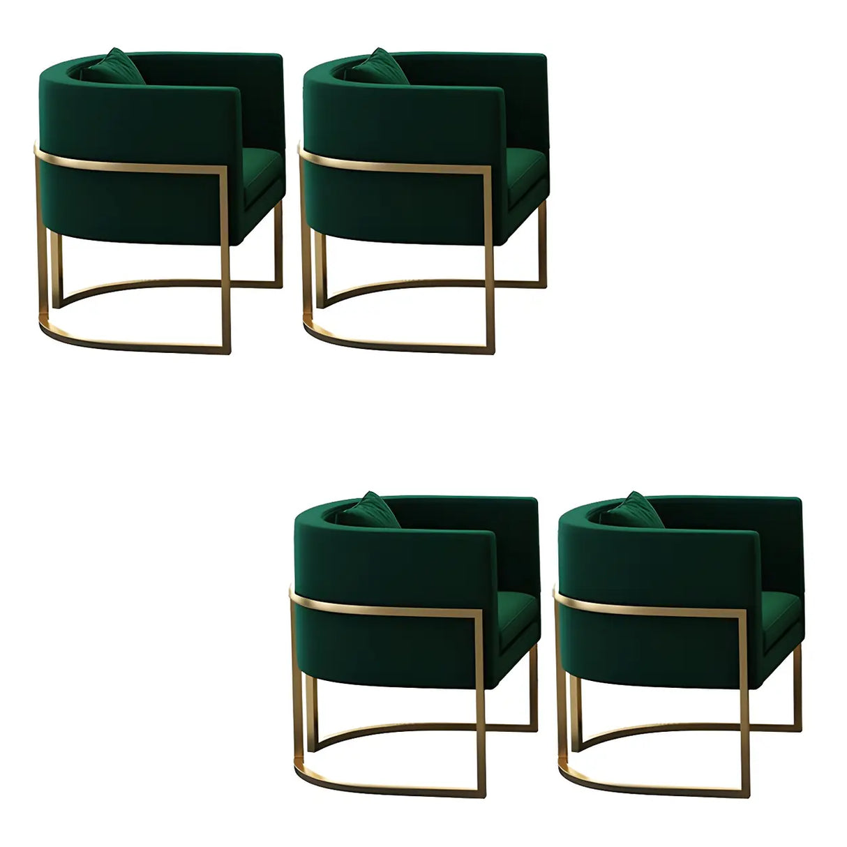 Faux Leather Upholstered Metal Dining Chair with Arms Image - 35