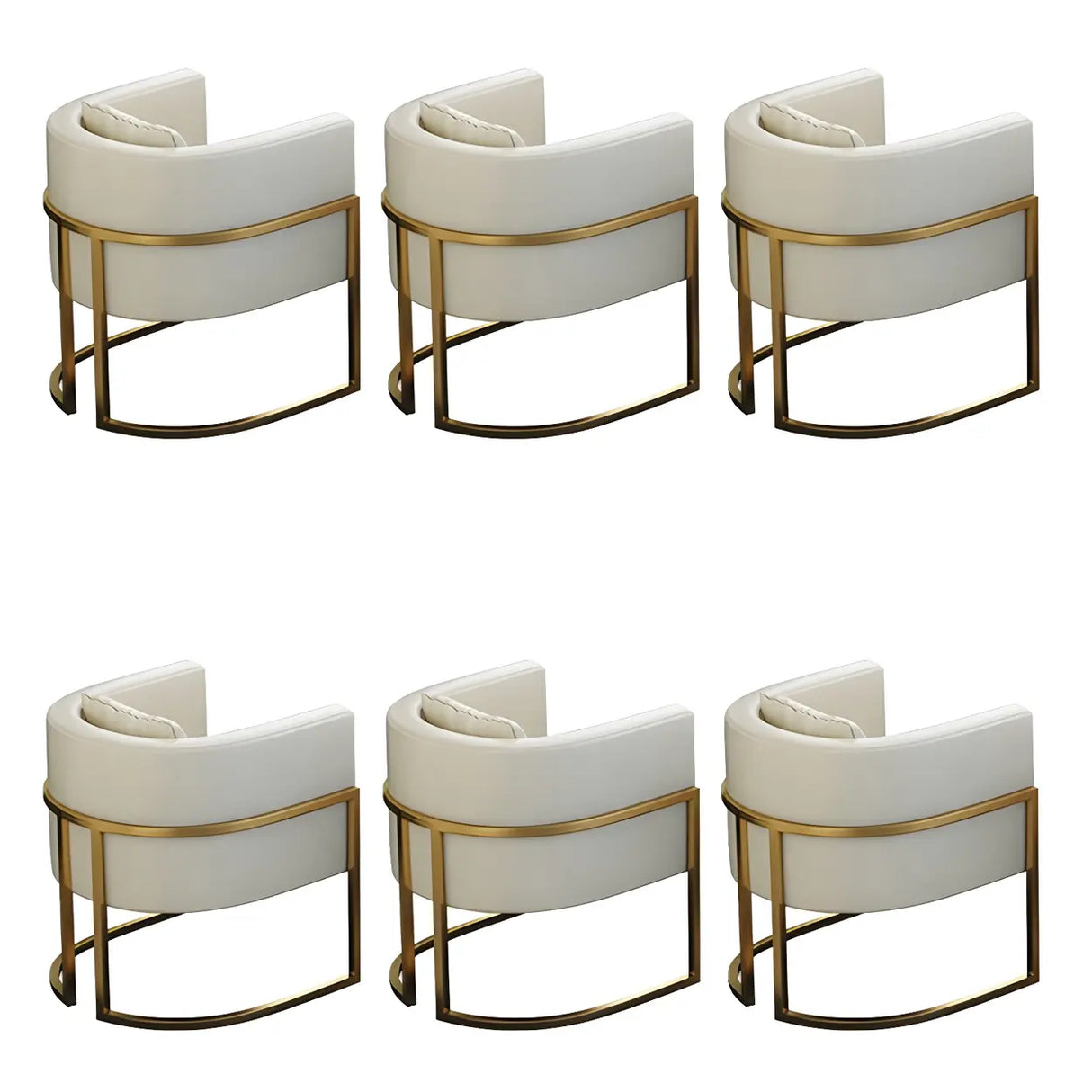 Faux Leather Upholstered Metal Dining Chair with Arms Image - 41