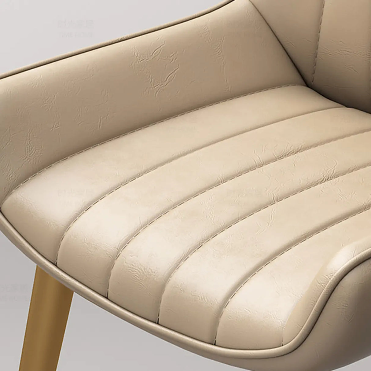 Faux Leather Upholstered Parsons Dining Chair Black Image - 11