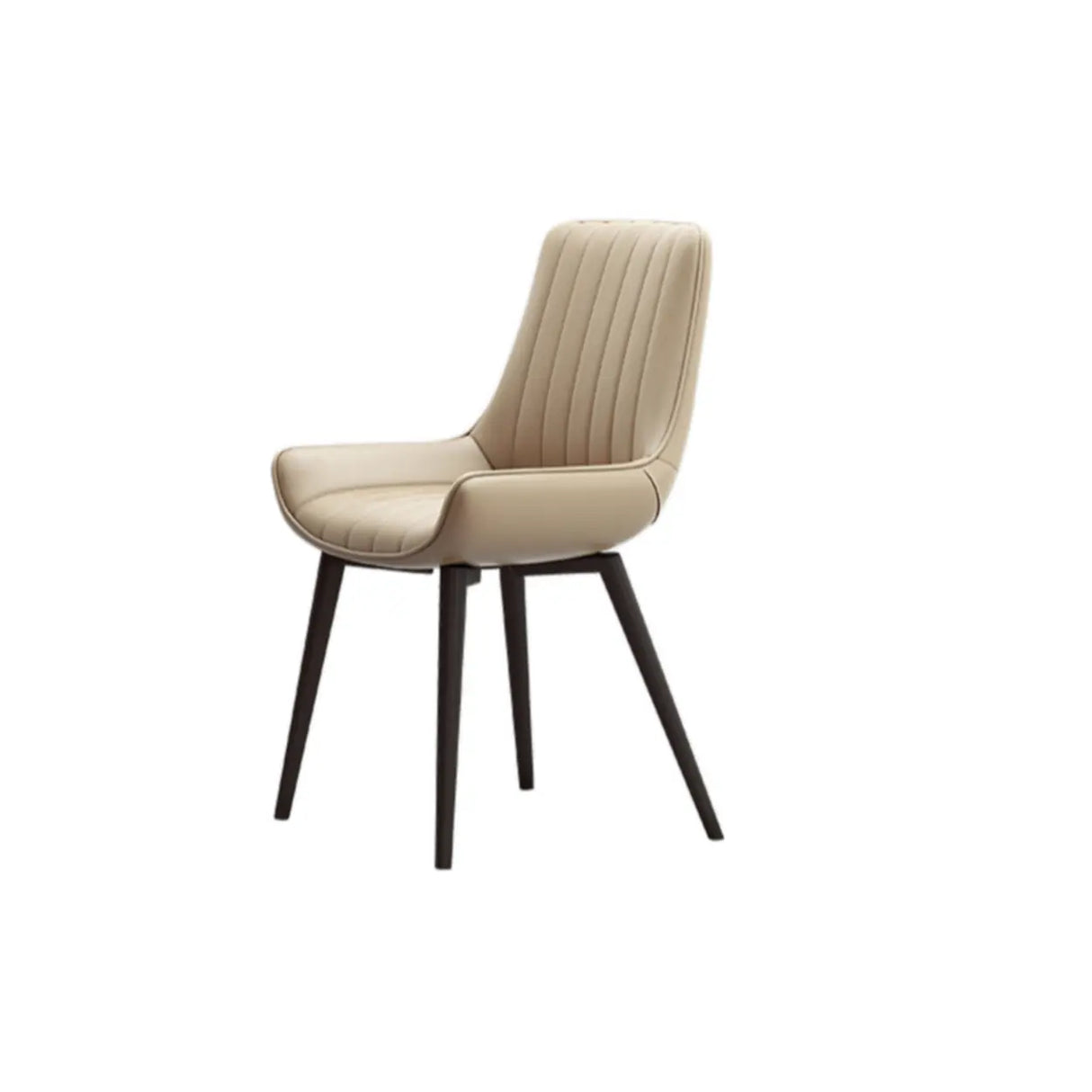 Faux Leather Upholstered Parsons Dining Chair Black Image - 14