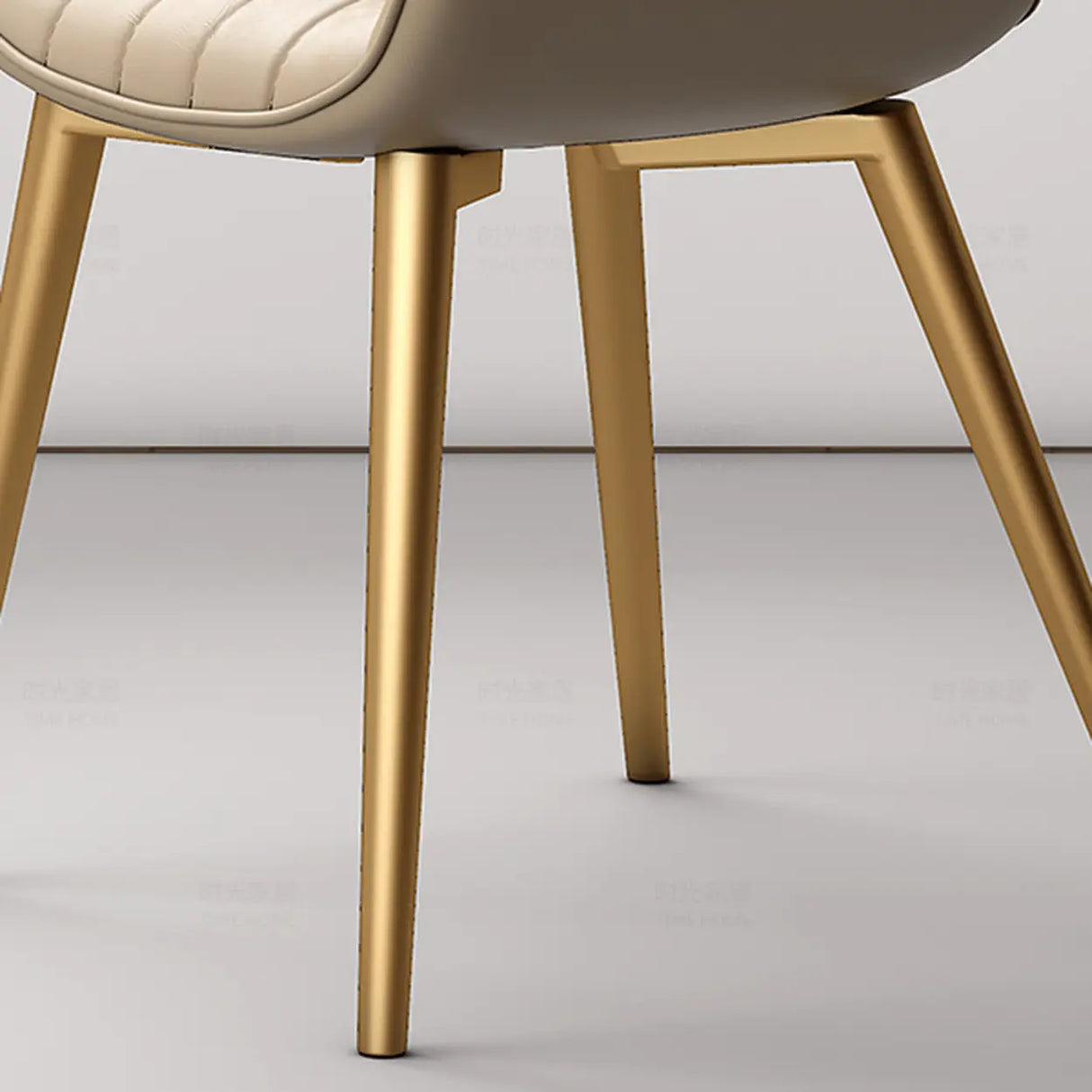 Faux Leather Upholstered Parsons Dining Chair Black Image - 15