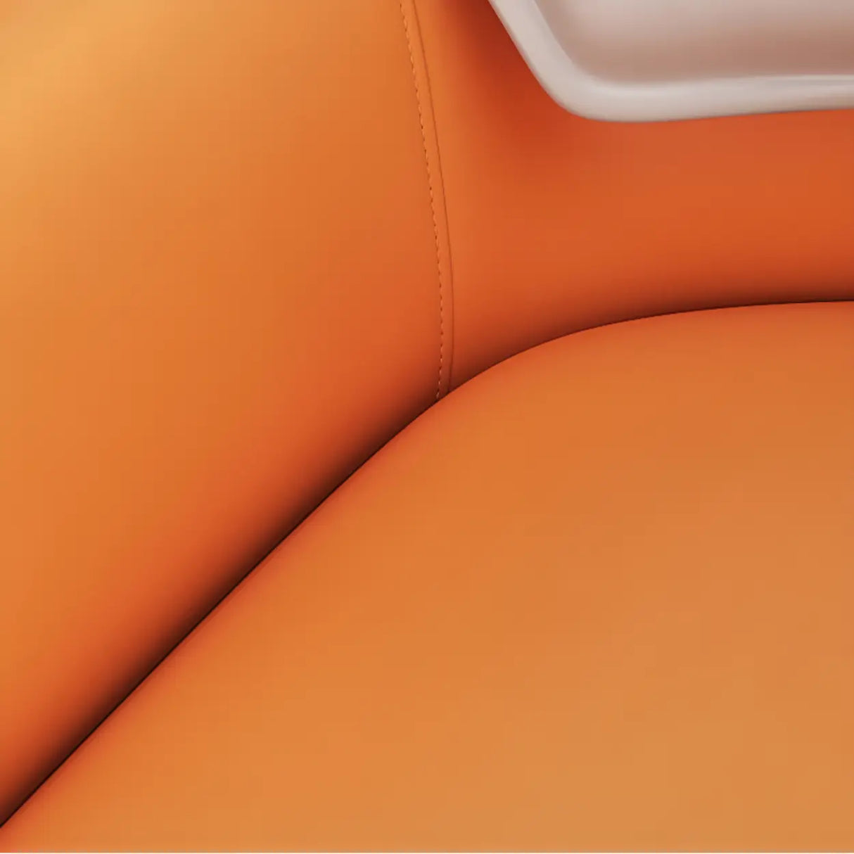 Faux Leather Upholstered Solid Back Arm Dining Chair Image - 15