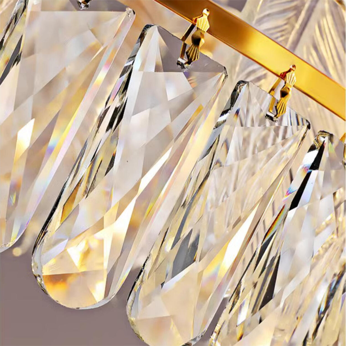 Feather Transparent Crystal Chandelier Kit Adjustable Height Image - 19